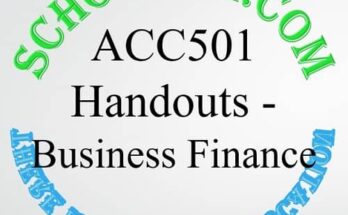 ACC501 Handouts, Assignments, Midterm & Final Term Past Papers